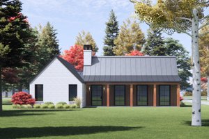 Exterior - Rear Elevation for Farmhouse House Plan #1096-121 - 3 bed, 2 bath