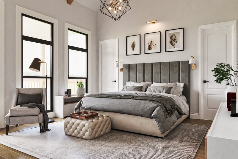 Architectural House Design - Interior - Master Bedroom for Traditional House Plan #54-710 - 4 bed, 4 bath
