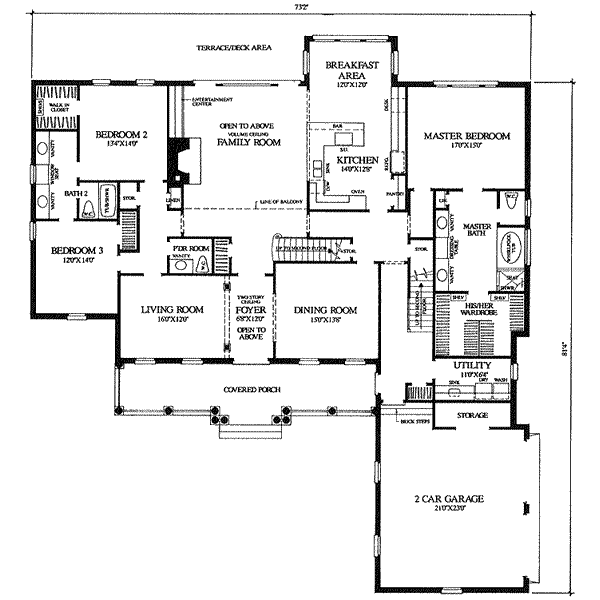 Dream House Plan - Colonial Floor Plan - Main Floor Plan #137-228