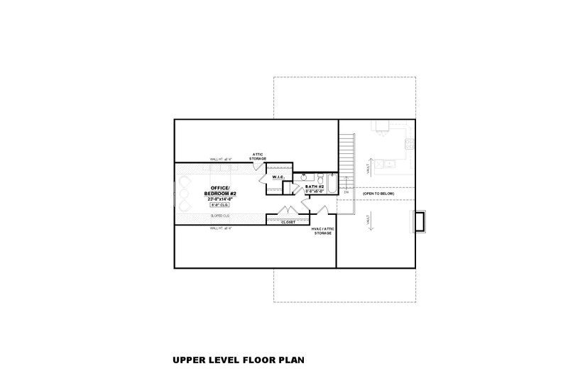 Architectural House Design - Floor Plan - Upper Floor for Barndominium House Plan #1117-12 - 2 bed, 2.5 bath