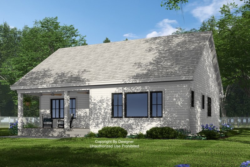 House Design - Exterior - Rear Elevation for Farmhouse House Plan #51-1386 - 3 bed, 2.5 bath