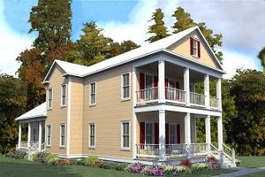 Home Plan - Farmhouse Exterior - Front Elevation Plan #63-378