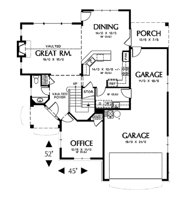 Dream House Plan - Traditional Floor Plan - Main Floor Plan #48-395