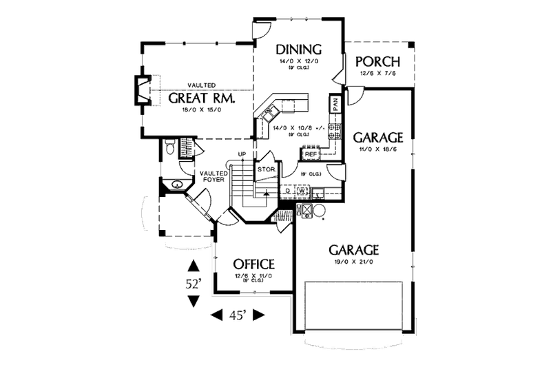 Dream House Plan - Floor Plan - Main Floor for Traditional House Plan #48-395 - 3 bed, 2.5 bath