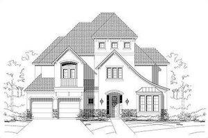 Mediterranean Exterior - Front Elevation Plan #411-593