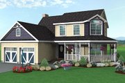 Traditional Style House Plan - 3 Beds 2.5 Baths 1536 Sq/Ft Plan #75-128 