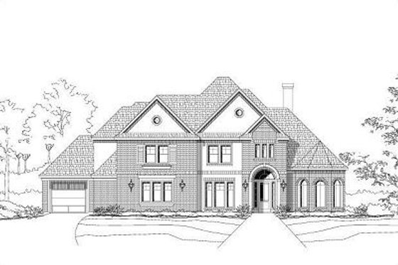 Exterior - Front Elevation for Colonial House Plan #411-425 - 4 bed, 3.5 bath