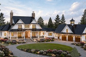 Dream House Plan - Exterior - Front Elevation for Farmhouse House Plan #928-445 - 4 bed, 4.5 bath