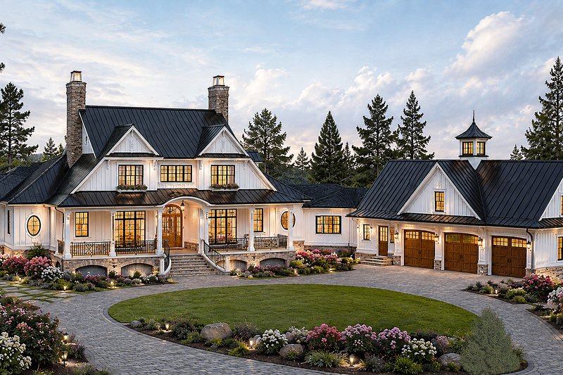 Dream House Plan - Exterior - Front Elevation 2 for Farmhouse House Plan #928-445 - 4 bed, 4.5 bath