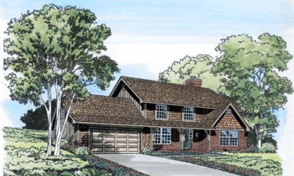 Exterior - Front Elevation 2 for Traditional House Plan #312-772 - 3 bed, 2.5 bath