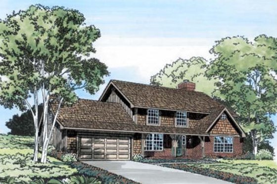 Exterior - Front Elevation for Traditional House Plan #312-772 - 3 bed, 2.5 bath