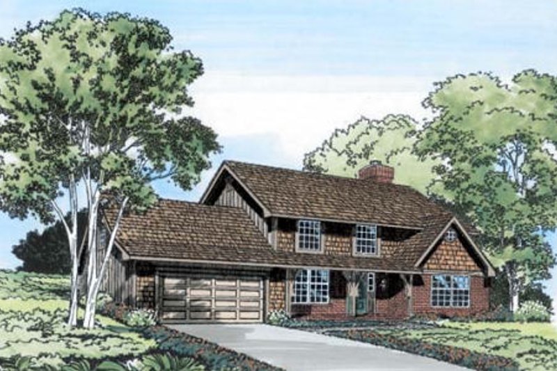Exterior - Front Elevation 2 for Traditional House Plan #312-772 - 3 bed, 2.5 bath