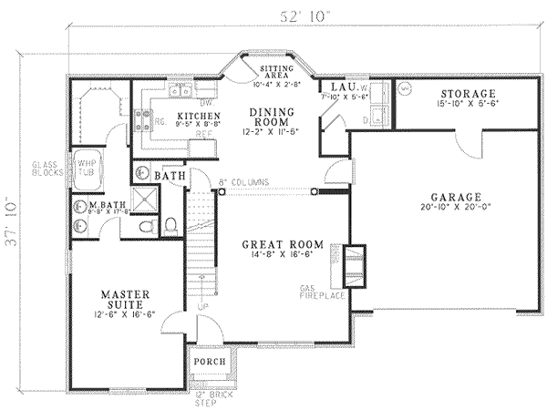 Traditional Floor Plan - Main Floor Plan #17-592