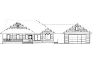 Country Exterior - Front Elevation Plan #117-776