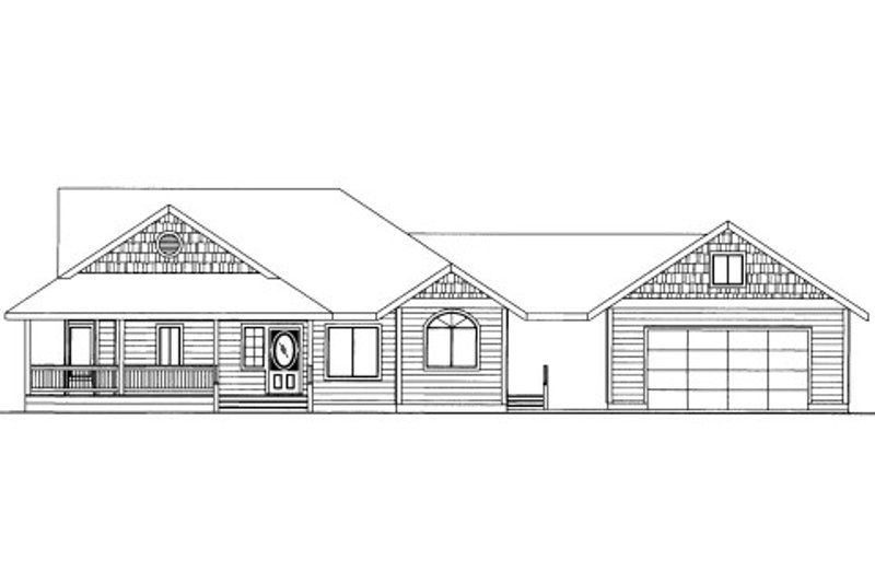 Country Style House Plan - 2 Beds 2 Baths 1451 Sq/Ft Plan #117-776