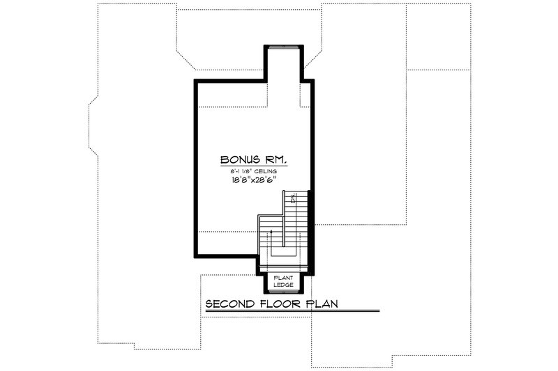 Dream House Plan - Floor Plan - Upper Floor for Ranch House Plan #70-1421 - 3 bed, 2.5 bath