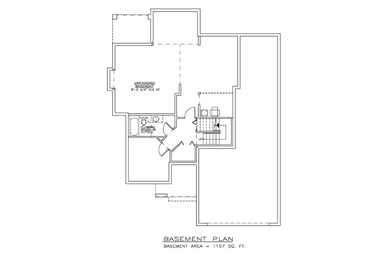 Dream House Plan - Floor Plan - Lower Floor for Farmhouse House Plan #1100-162 - 3 bed, 2.5 bath