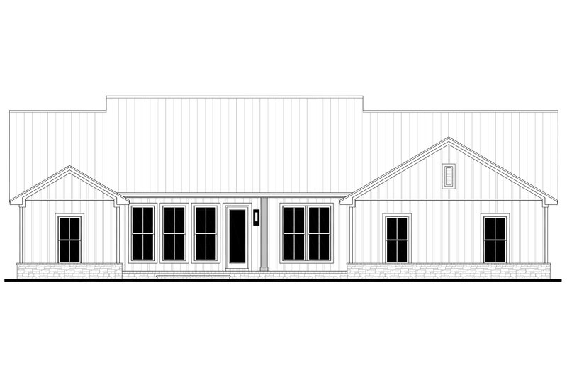 House Plan Design - Exterior - Rear Elevation 1 for Farmhouse House Plan #430-346 - 3 bed, 2.5 bath