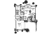 European Style House Plan - 3 Beds 2 Baths 1736 Sq/Ft Plan #310-576 
