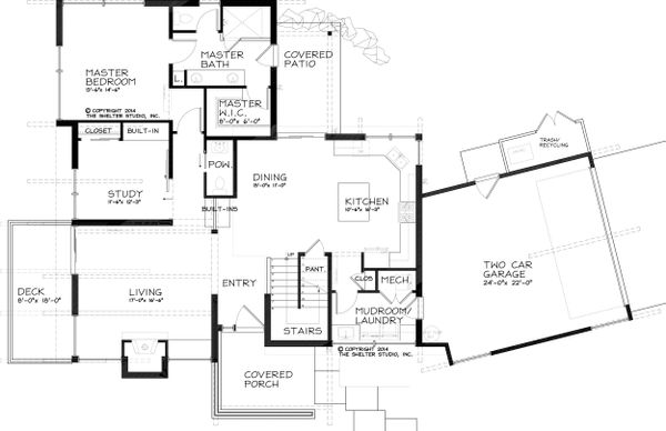House Blueprint - Modern Floor Plan - Main Floor Plan #895-24