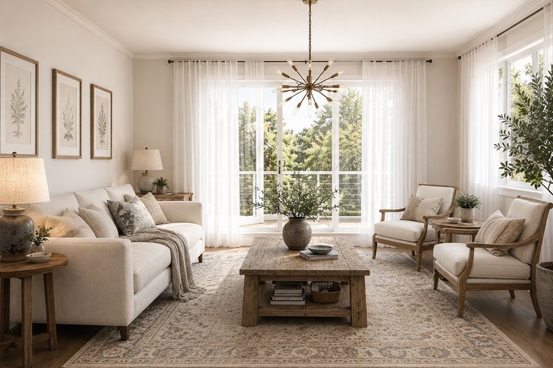 Architectural House Design - Interior - Family Room for Country House Plan #124-1474 - 3 bed, 2.5 bath