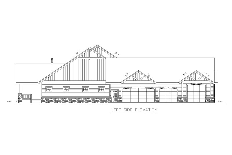House Blueprint - Exterior - Other Elevation for Traditional House Plan #117-957 - 4 bed, 3.5 bath