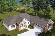 Traditional Style House Plan - 4 Beds 3.5 Baths 2284 Sq/Ft Plan #513-2314 Exterior 