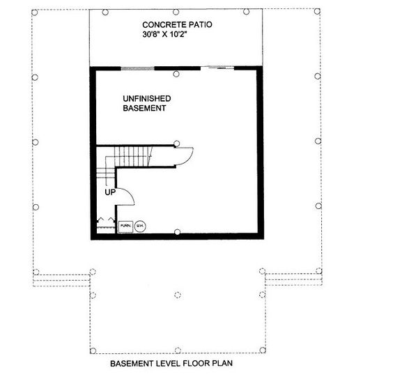 Log Floor Plan - Lower Floor Plan #117-586