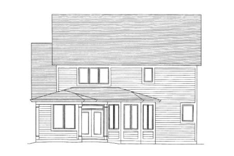 Home Plan - Exterior - Rear Elevation for Bungalow House Plan #46-435 - 4 bed, 2.5 bath