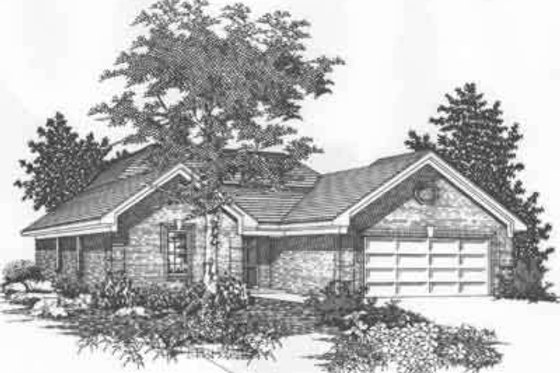 Exterior - Front Elevation for Traditional House Plan #329-145 - 4 bed, 2 bath