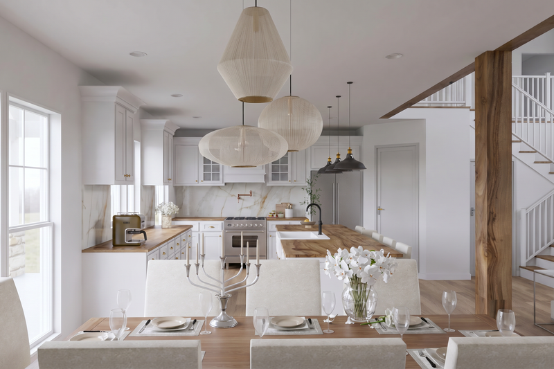 House Plan Design - Interior - Dining Room for Farmhouse House Plan #923-506 - 3 bed, 3.5 bath