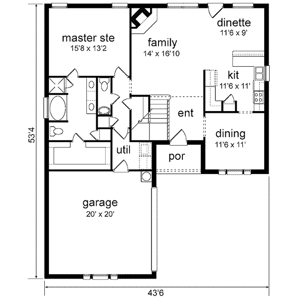 Dream House Plan - European Floor Plan - Main Floor Plan #84-234