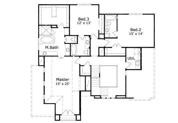 Mediterranean Floor Plan - Upper Floor Plan #411-593