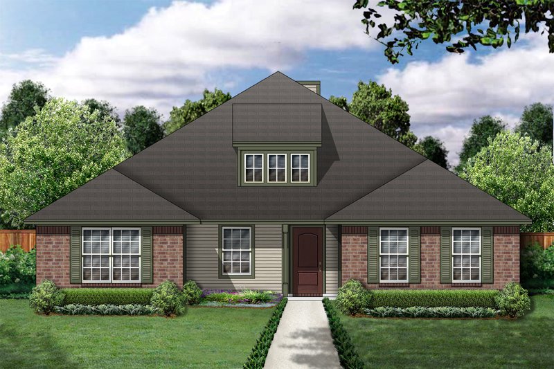 House Blueprint - Traditional Exterior - Front Elevation Plan #84-356