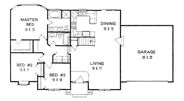 Traditional Floor Plan - Main Floor Plan #58-129