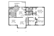 European Style House Plan - 3 Beds 2 Baths 1545 Sq/Ft Plan #18-218 
