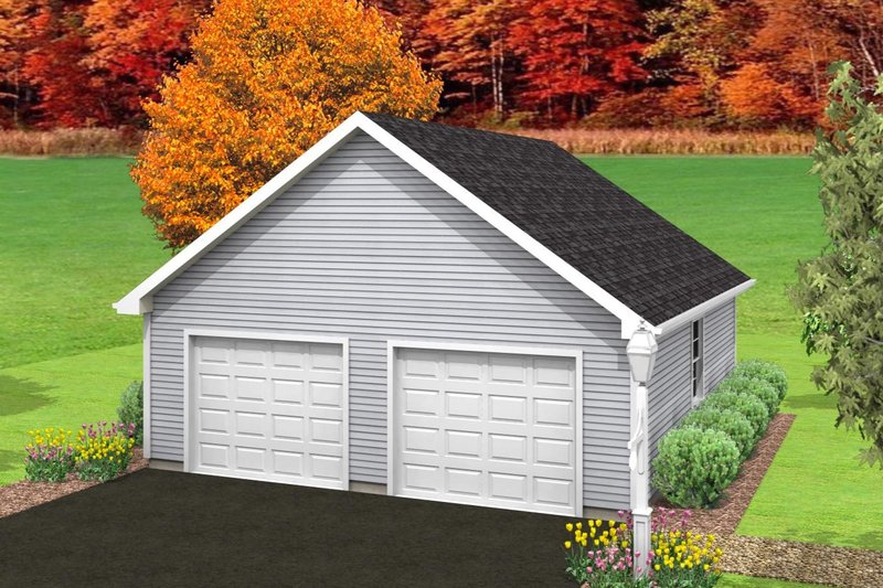 Traditional Style House Plan - 0 Beds 0 Baths 624 Sq/Ft Plan #75-206
