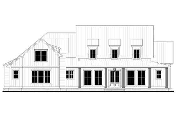 Exterior - Front Elevation 4 for Farmhouse House Plan #430-319 - 4 bed, 3.5 bath