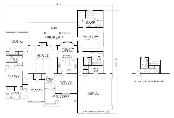 House Blueprint - Traditional Floor Plan - Main Floor Plan #17-2289