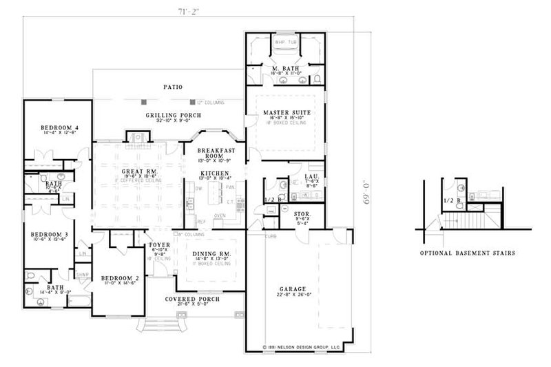 Dream House Plan - Floor Plan - Main Floor for Traditional House Plan #17-2289 - 4 bed, 3.5 bath