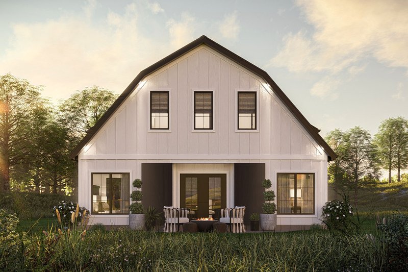 Home Plan - Exterior - Front Elevation for Barndominium House Plan #455-508 - 2 bed, 2.5 bath