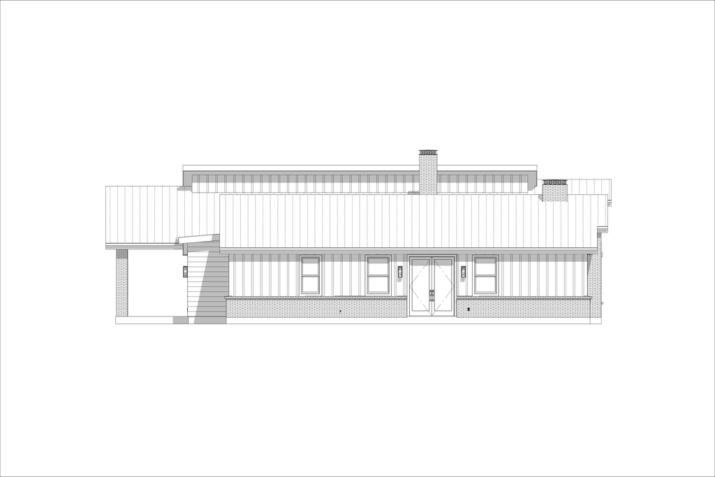 Exterior - Other Elevation 2 for Modern House Plan #1127-18 - 4 bed, 3 bath