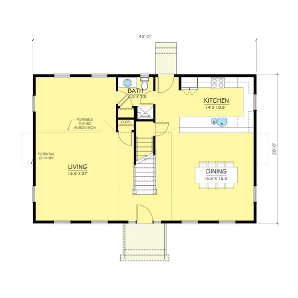 Cape Cod style house plans by Duo Dickinson, seed plan, floorplan