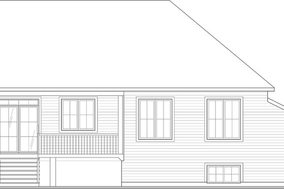 Exterior - Rear Elevation for Farmhouse House Plan #23-2835 - 2 bed, 1 bath