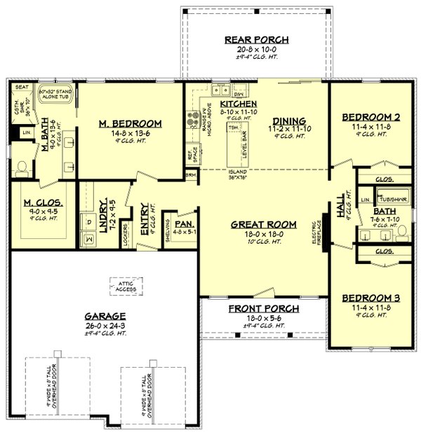 Farmhouse Floor Plan - Main Floor Plan #430-367