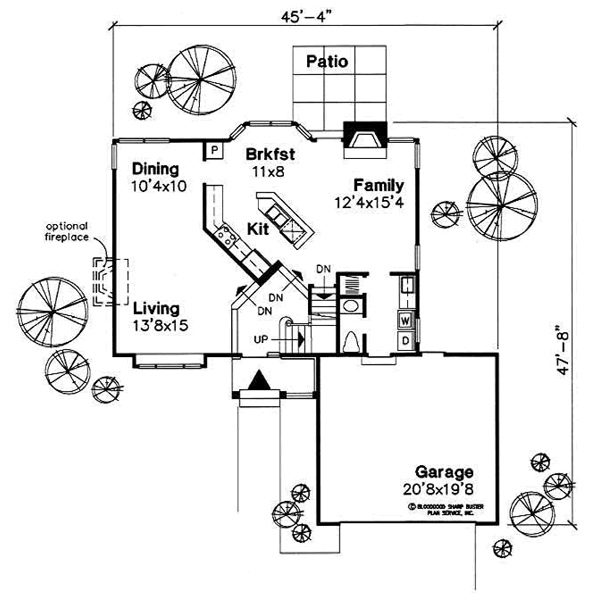Traditional Floor Plan - Main Floor Plan #50-163
