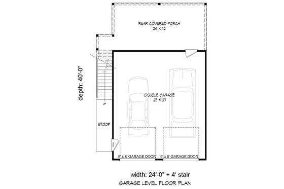 Floor Plan - Main Floor for Cottage House Plan #932-241, 0.5 bath