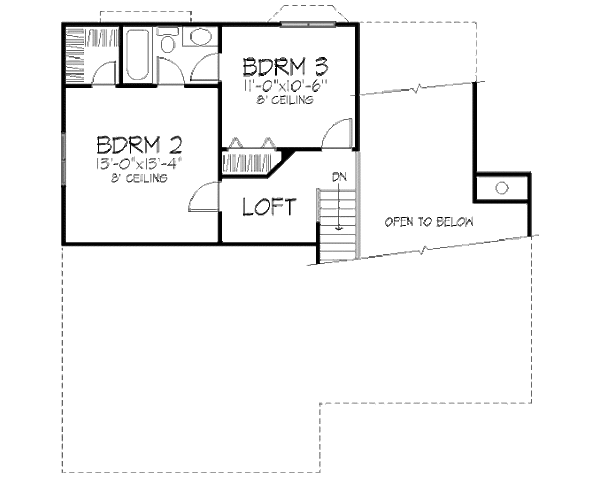 House Plan Design - Country Floor Plan - Upper Floor Plan #320-437