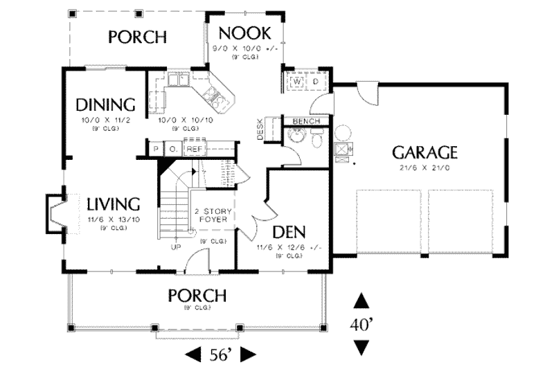 Home Plan - Floor Plan - Main Floor for Country House Plan #48-170 - 5 bed, 2.5 bath