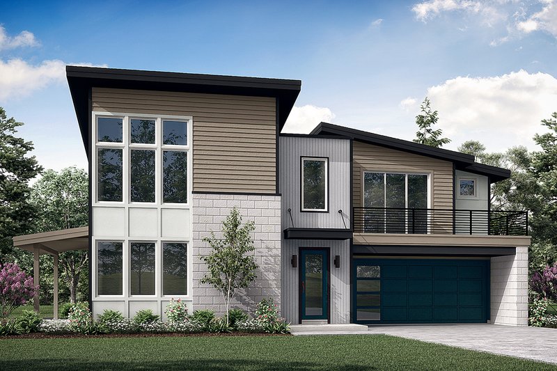 Dream House Plan - Modern Exterior - Front Elevation Plan #124-1347